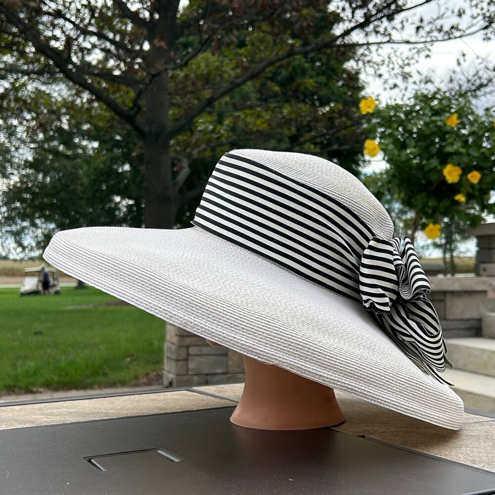 Vintage Frank Olive Wide Brim Hat Derby Fancy Church Costume - Picture 3 of 7